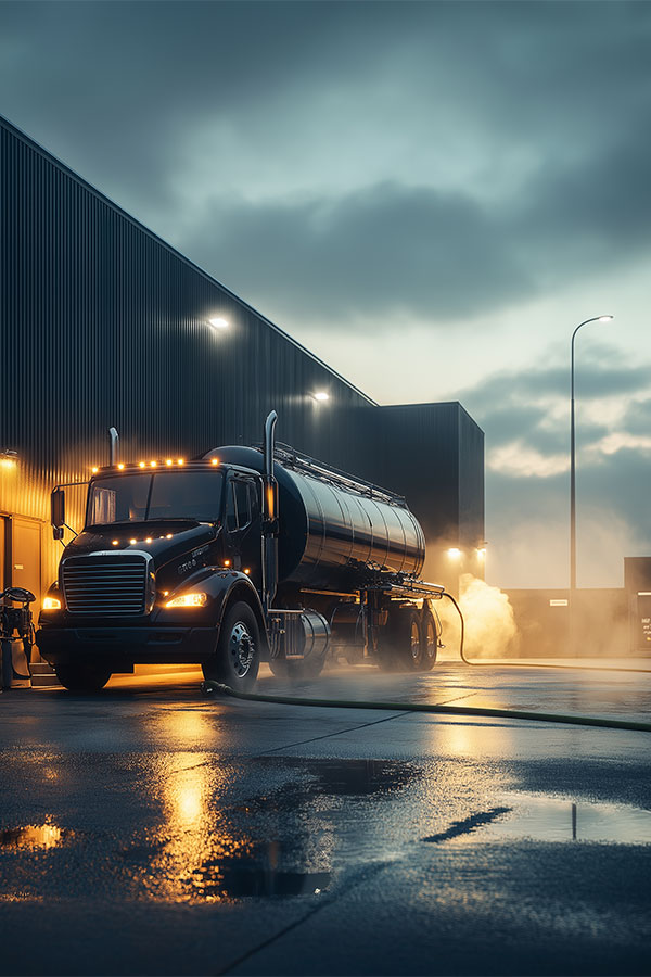 Heating oil delivery truck